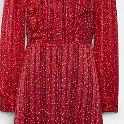 (W) COACH 波點印花長袖襯衫式腰帶連衣裙 C5153-BLC Sizing (W) COACH 波點印花長袖襯衫式腰帶連衣裙 C5153-BLC