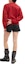 Shop (Women) COACH Red Printed Crewneck Long-Sleeve Sweatshirt. CX314-XKH