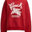 Details for (Women) COACH Red Printed Crewneck Long-Sleeve Sweatshirt. CX314-XKH
