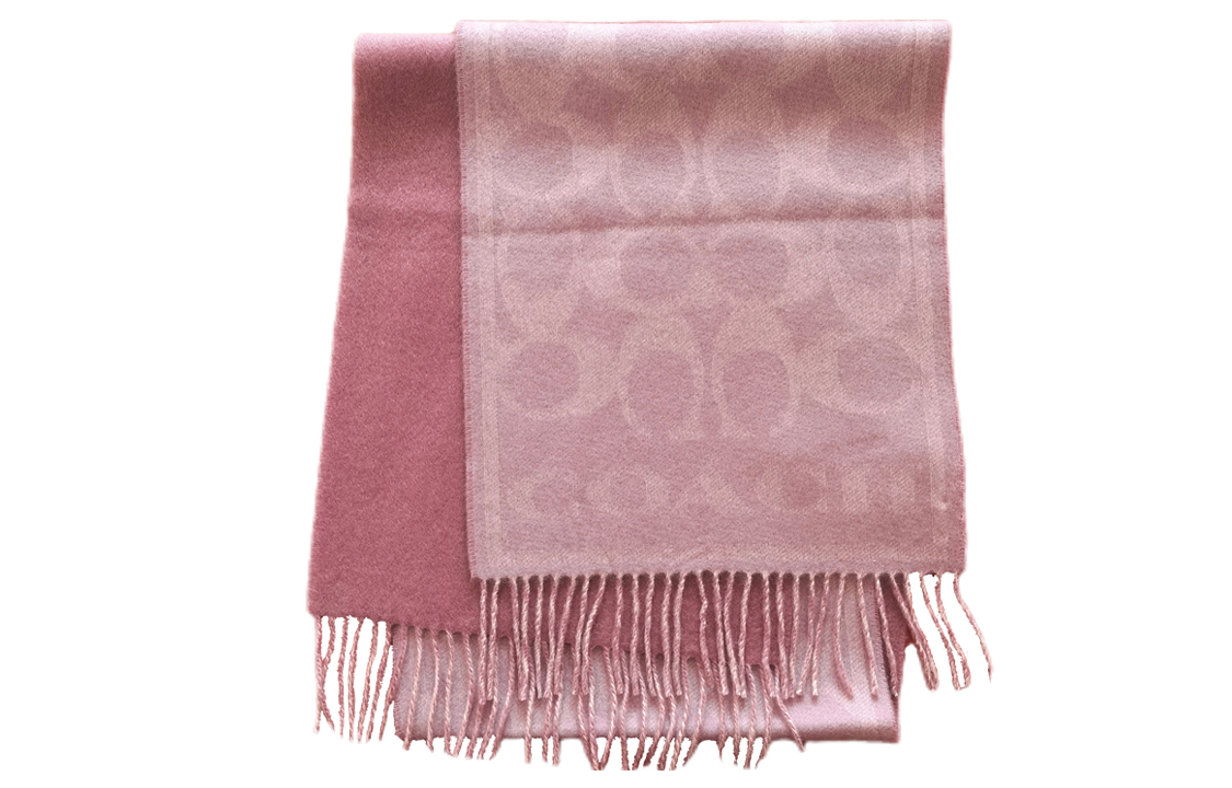 (Women) COACH  Reversible Classic Logo Wool Scarf - Pink CB692-OUS
