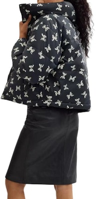 (Women) COACH Reversible Full Print Puffer Jacket Black Long Sleeve Short Style CU418-BLC Details for (Women) COACH Reversible Full Print Puffer Jacket Black Long Sleeve Short Style CU418-BLC