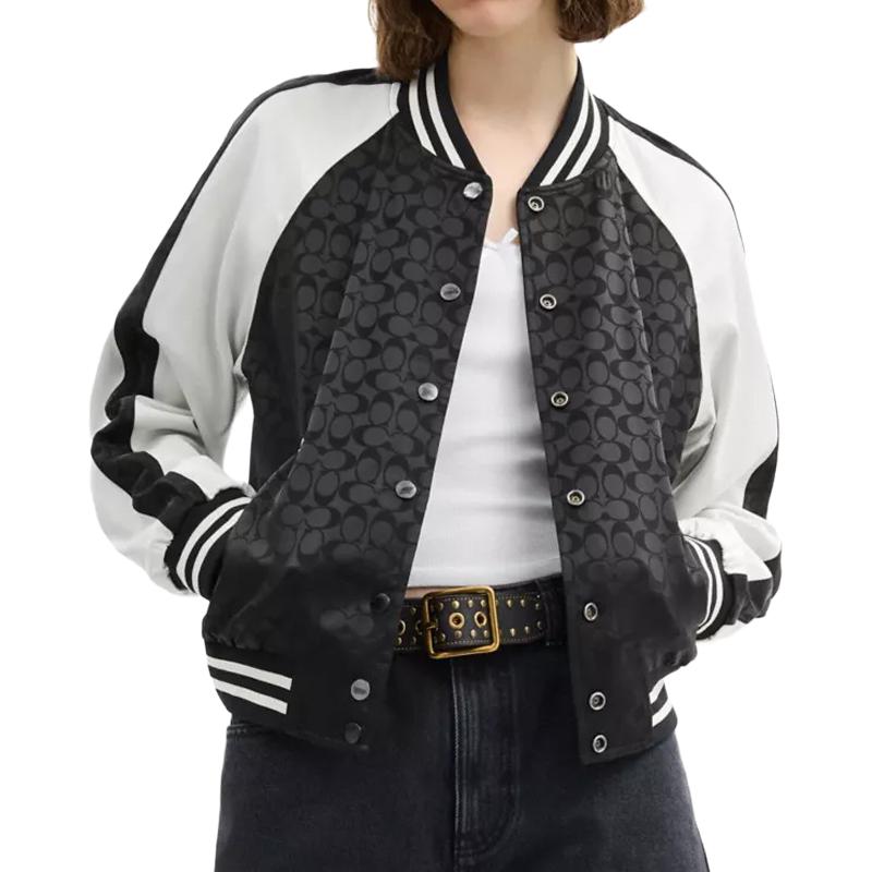 Shop (W) 蔻驰 可翻转签名针织口袋夹克 - 黑色 CAH06-BLK