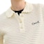 Purchase (Women) COACH Short-Sleeve Cotton Knit Polo Shirt Beige SS25 Summer Collection CAU12-CRM