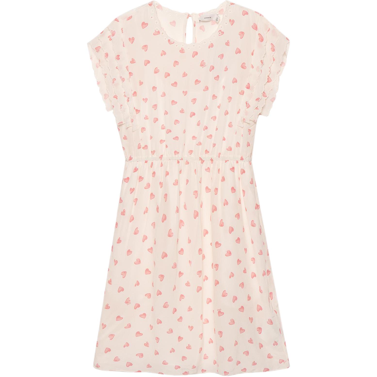 (Women) COACH  Short-Sleeve Dress Pink FW22. C5028-NB8