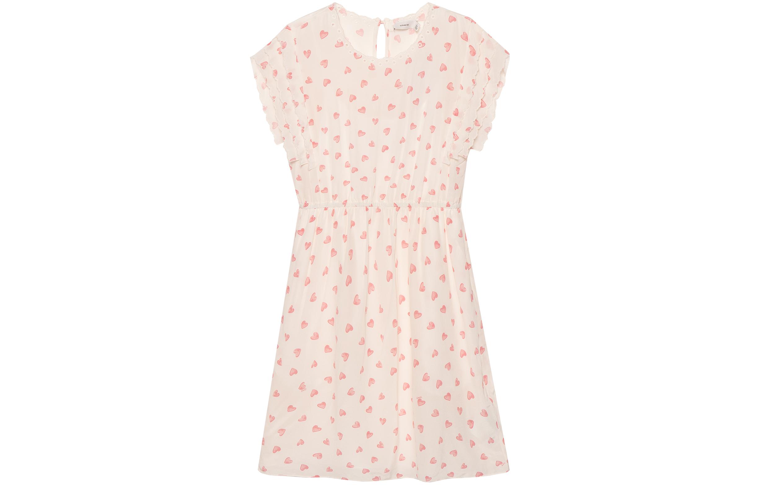 Order (W) COACH Gaun Lengan Pendek Pink FW22. C5028-NB8