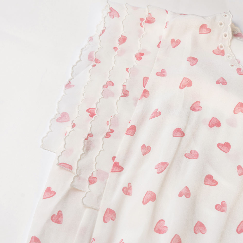 Sizing (W) COACH Gaun Lengan Pendek Pink FW22. C5028-NB8