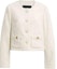 Buy (Women) COACH Short Tweed Jacket Long-Sleeve Crewneck Off-White CBT08-CRM