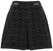 (Women) COACH Solid A-Line Skirt - Black CG588-BLK (Women) COACH Solid A-Line Skirt - Black CG588-BLK