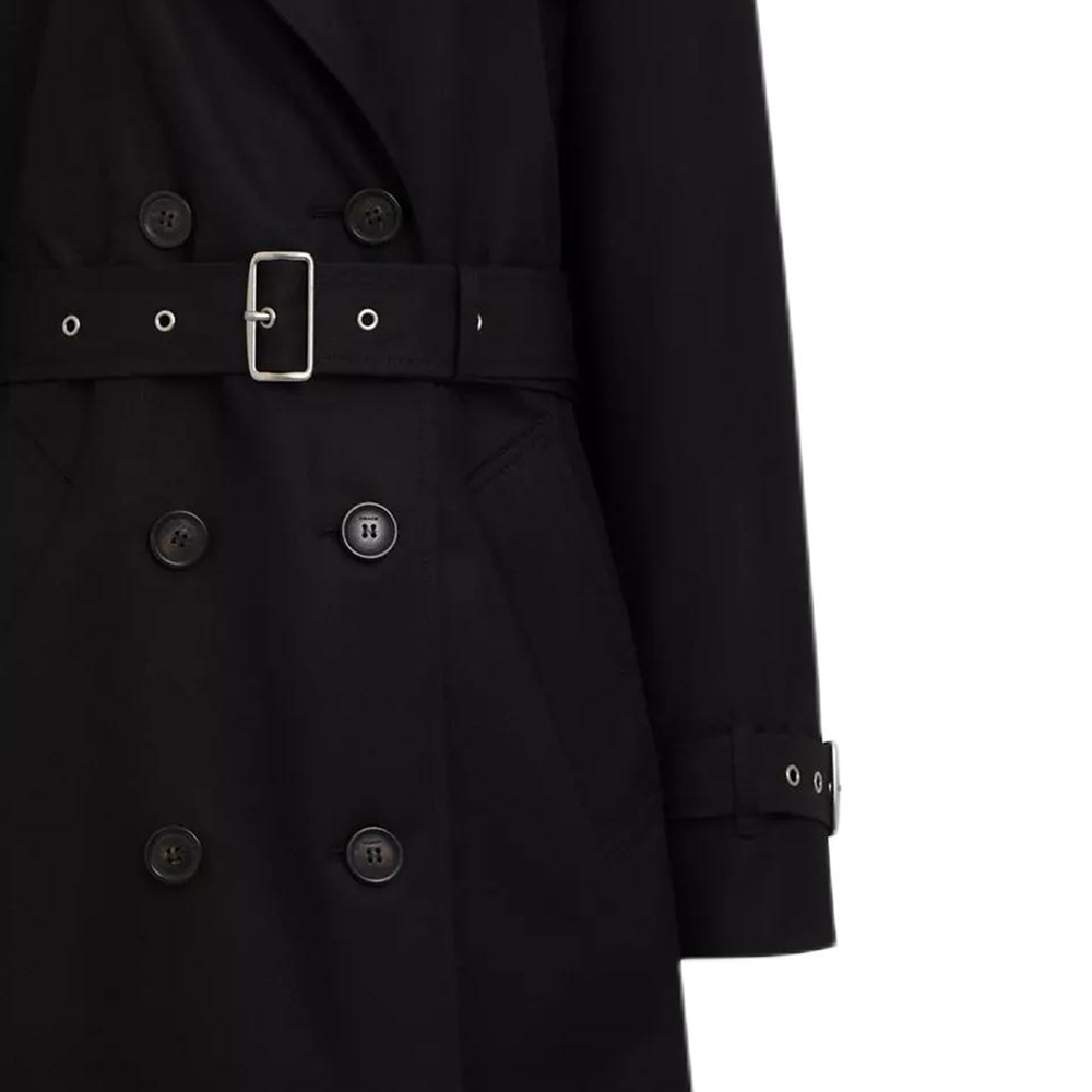 Details for (W) COACH 黑色雙排扣長款風衣 CR116-BLK