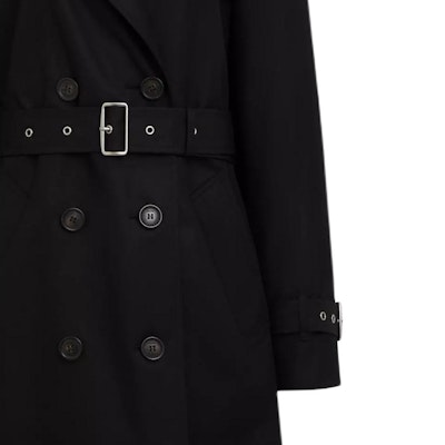 (W) COACH 纯黑色双排扣长款风衣外套 CR116-BLK Details for (W) COACH 纯黑色双排扣长款风衣外套 CR116-BLK