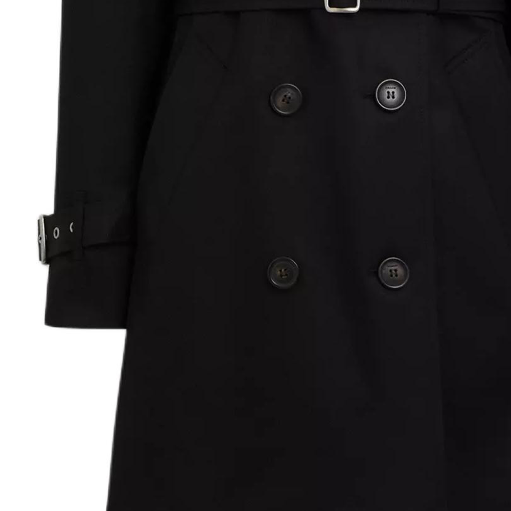 Sizing (W) COACH 黑色雙排扣長款風衣 CR116-BLK