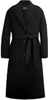 (Women) COACH Solid Color Belted Long-Sleeve Coat FW23. CO864-BLK (Women) COACH Solid Color Belted Long-Sleeve Coat FW23. CO864-BLK