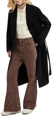 (W) COACH 素色收腰長袖大衣 FW23 CO864-BLK Lookbook (W) COACH 素色收腰長袖大衣 FW23 CO864-BLK