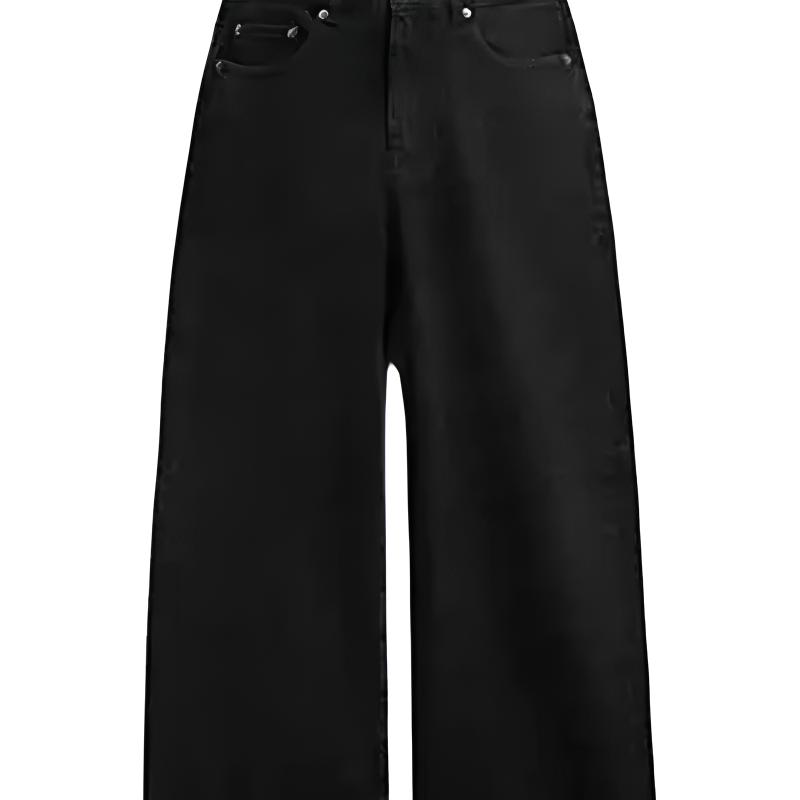 Details for (W) COACH 純色黑色牛仔褲附拉鍊與按鈕細節 CW920-BLK