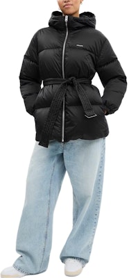 (Women) COACH Solid Color Hooded Down Jacket with Zipper Closure. CCA28 Lookbook (Women) COACH Solid Color Hooded Down Jacket with Zipper Closure. CCA28