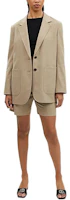 Lookbook (Women) COACH Solid Color Single-Breasted Blazer Jacket Green Tea SS24 CQ773-TAA
