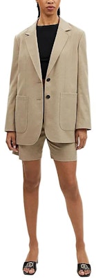 (W) COACH 纯色单排扣西装外套 绿茶色 SS24 CQ773-TAA Lookbook (W) COACH 纯色单排扣西装外套 绿茶色 SS24 CQ773-TAA