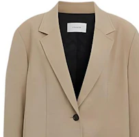 Sizing (Women) COACH Solid Color Single-Breasted Blazer Jacket Green Tea SS24 CQ773-TAA