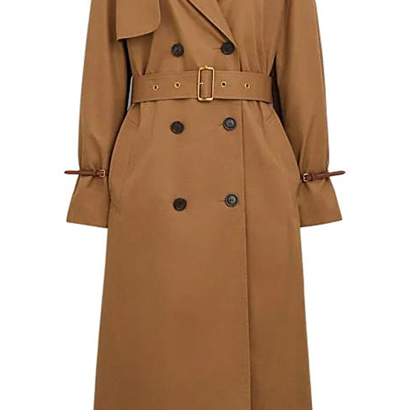 Details for (Women) COACH  SS24 Double-Breasted Long Trench Coat in Dark Khaki. CR502-DKH