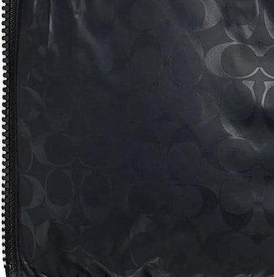 (W) 蔻驰 SS24 纯色立领拉链马甲 - 黑棕色 CU417-BK Details for (W) 蔻驰 SS24 纯色立领拉链马甲 - 黑棕色 CU417-BK