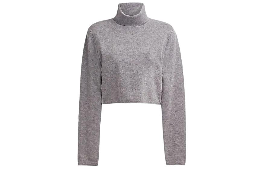 Order (W) COACH SS24 Sweater High Neck Solid Abu-Abu Ash. CQ223-LEB