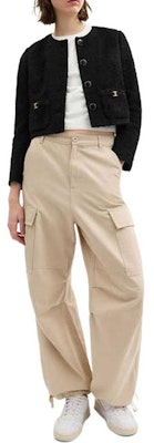 (W) COACH SS25 黑色短款长袖粗花呢外套 CZ726-BLK Lookbook (W) COACH SS25 黑色短款长袖粗花呢外套 CZ726-BLK