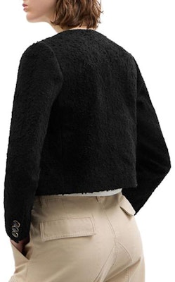 (W) COACH SS25 黑色短款长袖粗花呢外套 CZ726-BLK Shop (W) COACH SS25 黑色短款长袖粗花呢外套 CZ726-BLK