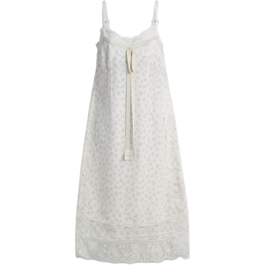 (Women) COACH  White Lace Floral Sleeveless Dress CZ719-Y05