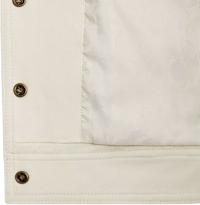 (Women) COACH White Single-Breasted Long Sleeve Leather Jacket. CZ722-WHT Details for (Women) COACH White Single-Breasted Long Sleeve Leather Jacket. CZ722-WHT