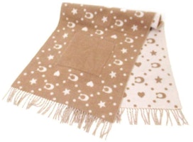 (Women) COACH Wool Letter Print Scarf in Taupe Gray CK723TAU (Women) COACH Wool Letter Print Scarf in Taupe Gray CK723TAU