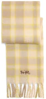 (Women) COACH Yellow Plaid Pattern Wool Scarf. CK713IVO (Women) COACH Yellow Plaid Pattern Wool Scarf. CK713IVO