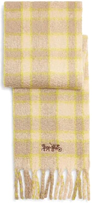 (W) 코치 옐로우 체크 패턴 울 스카프. CK713IVO Order (W) 코치 옐로우 체크 패턴 울 스카프. CK713IVO