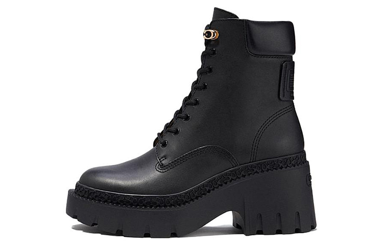 (W) Coach Ainsley Ankle Boot 'Black Leather'
