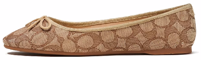 (Women) Coach Alina Ballet 'Signature Jacquard Khaki' CE327_KHA (Women) Coach Alina Ballet 'Signature Jacquard Khaki' CE327_KHA