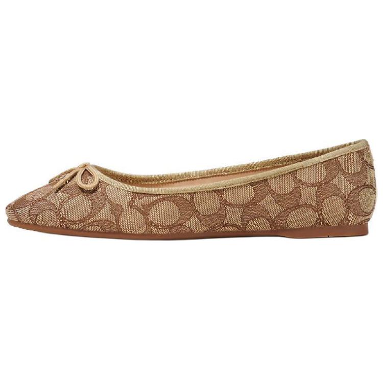 (Women) Coach Alina Ballet 'Signature Jacquard Khaki' CE327_KHA