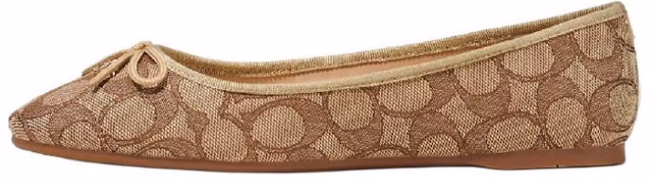 (Women) Coach Alina Ballet 'Signature Jacquard Khaki' CE327_KHA (Women) Coach Alina Ballet 'Signature Jacquard Khaki' CE327_KHA