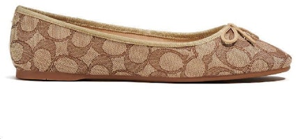 (W) Coach Alina Ballet 'Signature Jacquard Khaki' - Tanda Tangan Jacquard Coklat Kekelabu. CE327_KHA Order (W) Coach Alina Ballet 'Signature Jacquard Khaki' - Tanda Tangan Jacquard Coklat Kekelabu. CE327_KHA