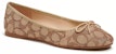 (W) Coach Alina Ballet 'Signature Jacquard Khaki' - Tanda Tangan Jacquard Coklat Kekelabu. CE327_KHA