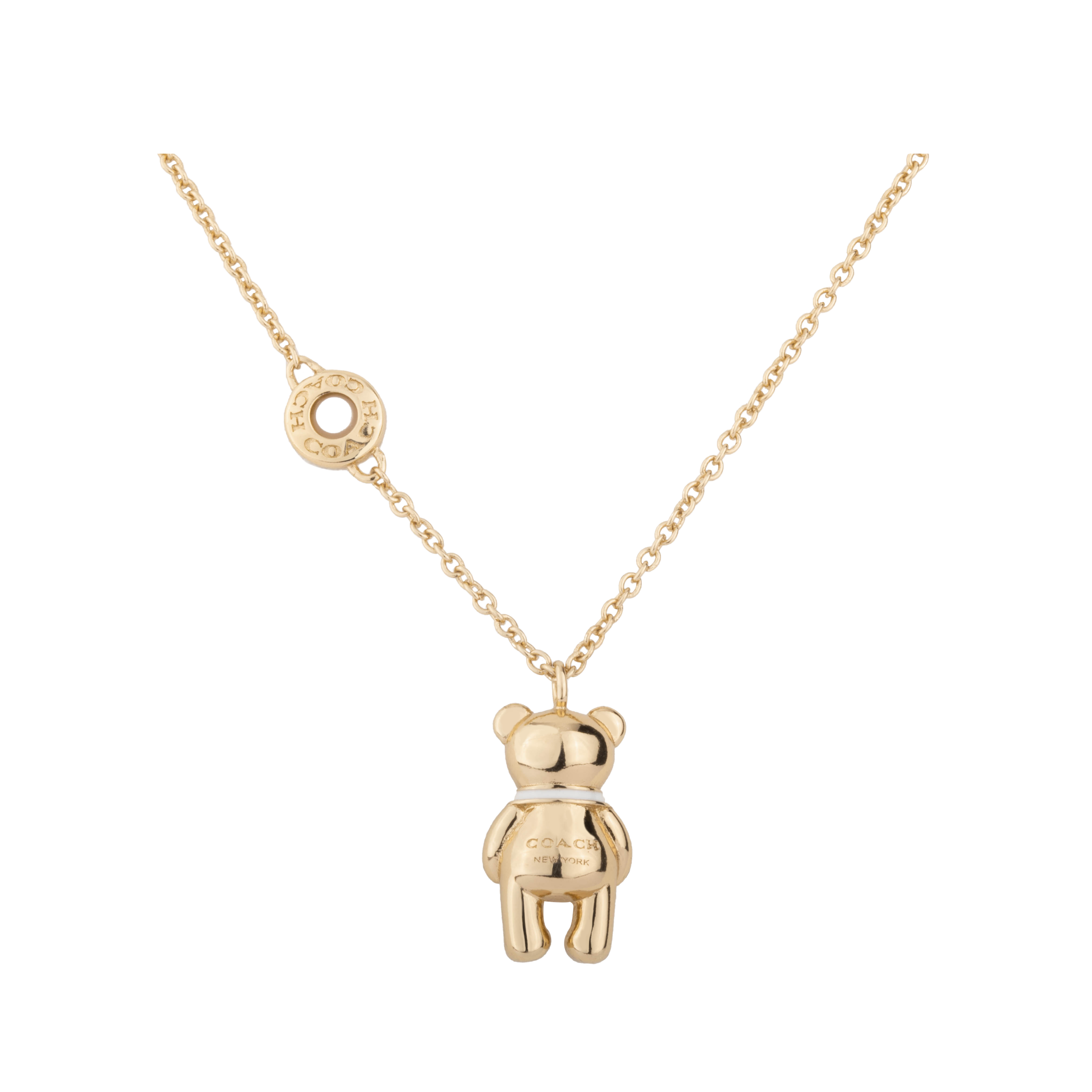 Lookbook (W) Kalung Wanita COACH Bear Pendant Warna Emas. C7794-GLD