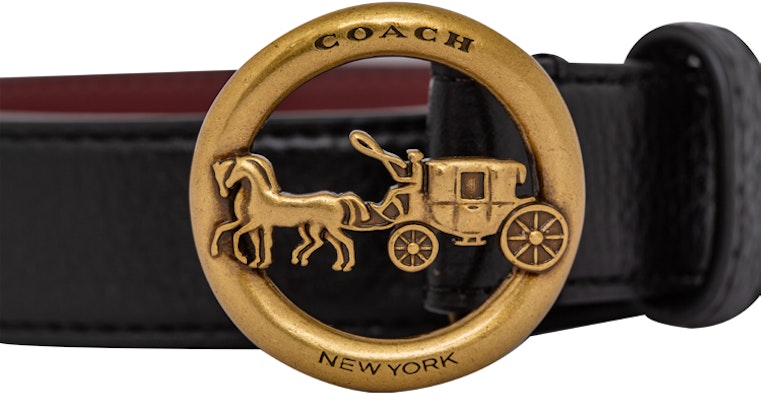 (W) COACH 黑色皮革腰帶 2.5公分宽 F78181-B4OVF 5