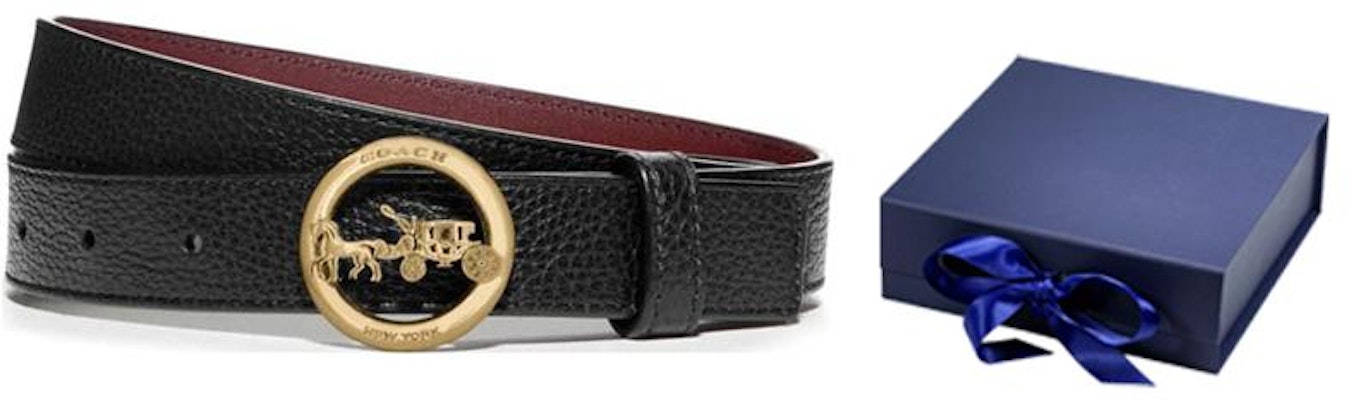 (W) COACH 黑色皮革腰帶 2.5公分宽 F78181-B4OVF Sizing (W) COACH 黑色皮革腰帶 2.5公分宽 F78181-B4OVF