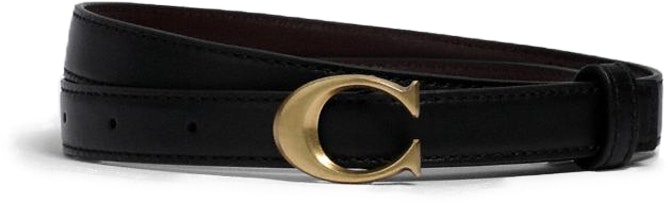 women-coach-black-leather-belt-with-gold-buckle-1-8cm-wide-brown-print-89352-b4-c1-a