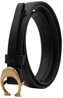 (W) 코치 블랙 가죽 벨트 골드 버클 1.8cm 브라운 프린트 89352-B4C1A Purchase (W) 코치 블랙 가죽 벨트 골드 버클 1.8cm 브라운 프린트 89352-B4C1A