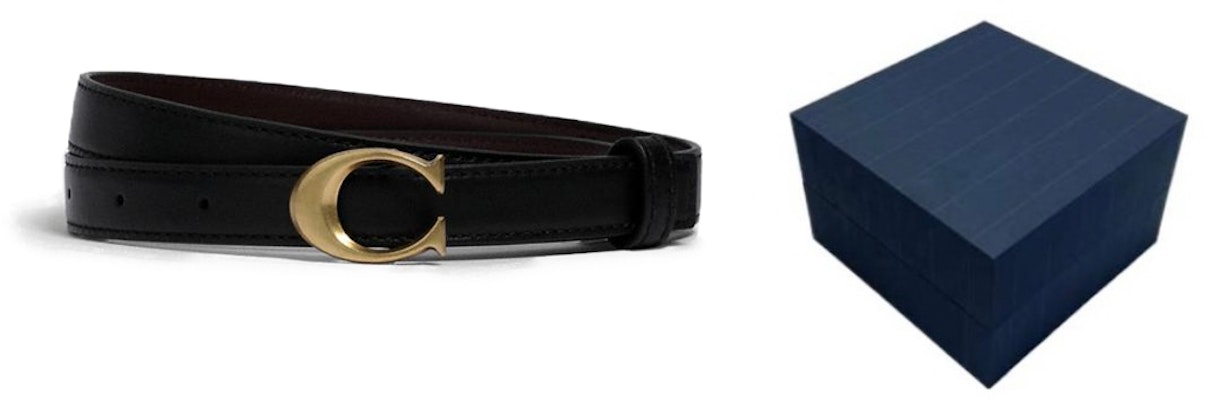 (W) 코치 블랙 가죽 벨트 골드 버클 1.8cm 브라운 프린트 89352-B4C1A Sizing (W) 코치 블랙 가죽 벨트 골드 버클 1.8cm 브라운 프린트 89352-B4C1A