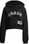 Order (W) Sudadera Hoodie Corta Coach Negra con Logo Impreso CN697-BLK