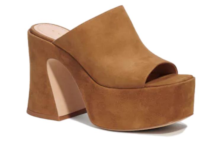 (W) Coach Bobi Leather Slide Sandal 'CMFT Open-Toe Brown' 圖 2