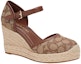 Order (Women) Coach Buckle Wedge High Heels 'Khaki' C8911_KHSD