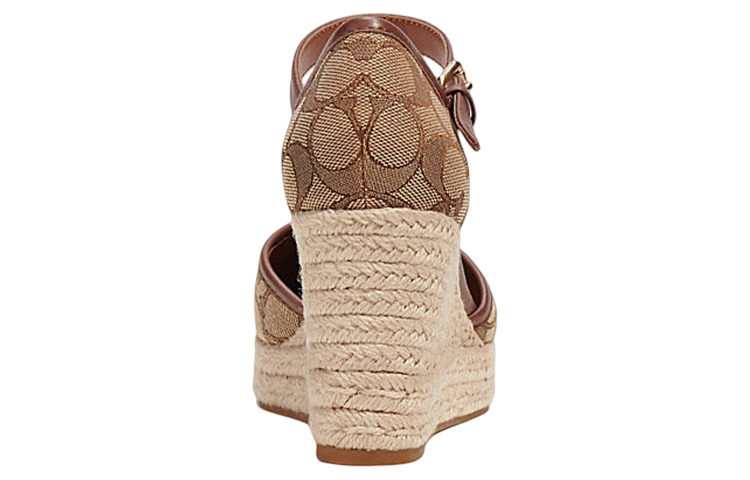Shop (W) Tacones Altos Coach Buckle Wedge 'Khaki'. C8911_KHSD
