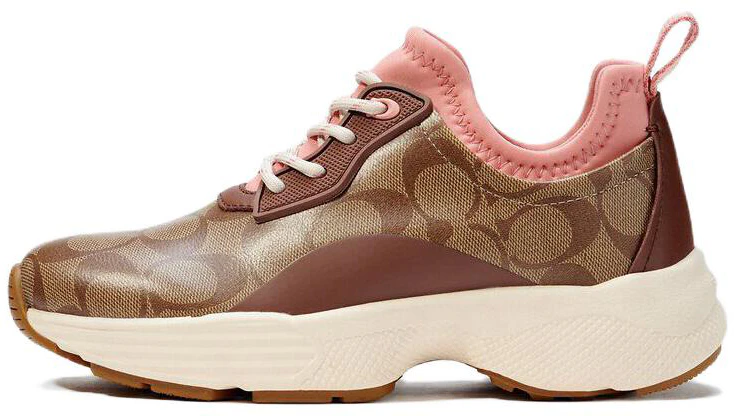 women-coach-c270-low-top-brown-casual-sneakers-canvas-rubber-leather-c5774-khsd