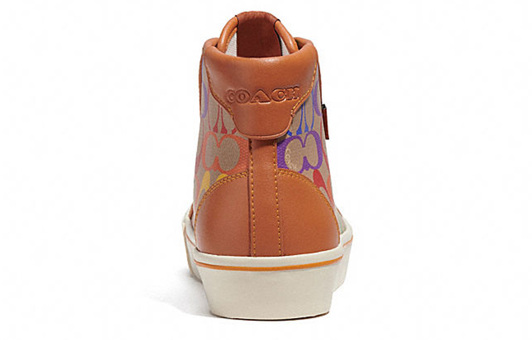 (W) Coach Canvas High-Top Sneaker 'Brown' 圖 4